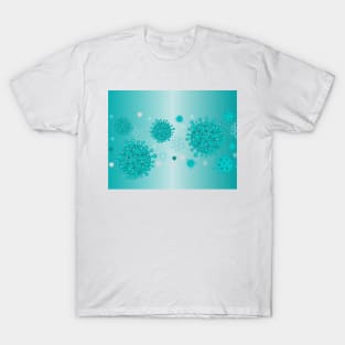 Green turquoise corona virus infection vector T-Shirt